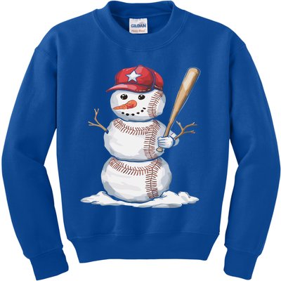 Baseball Snow Balls Snow Christmas Xmas Gift Kids Sweatshirt