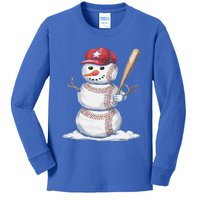 Baseball Snow Balls Snow Christmas Xmas Gift Kids Long Sleeve Shirt