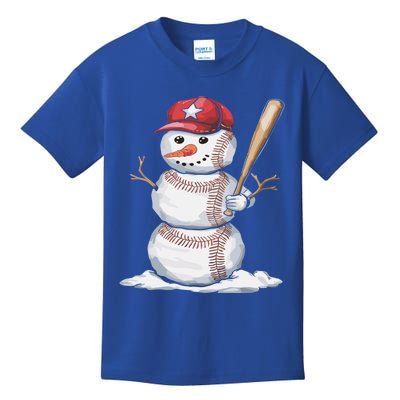 Baseball Snow Balls Snow Christmas Xmas Gift Kids T-Shirt