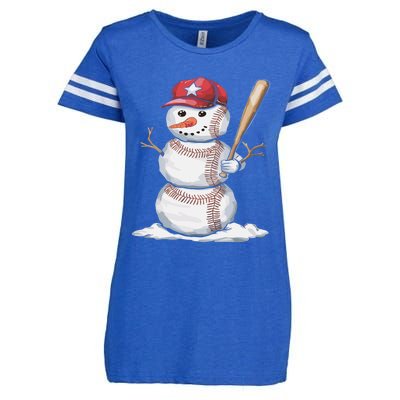 Baseball Snow Balls Snow Christmas Xmas Gift Enza Ladies Jersey Football T-Shirt