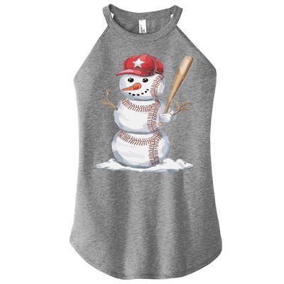 Baseball Snow Balls Snow Christmas Xmas Gift Women's Perfect Tri Rocker Tank