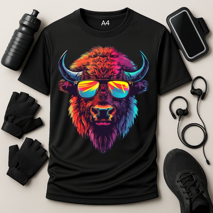 Bison Sunglasses Cooling Performance Crew T-Shirt