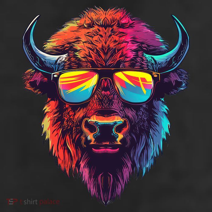 Bison Sunglasses 11oz C Handle Ceramic Mug