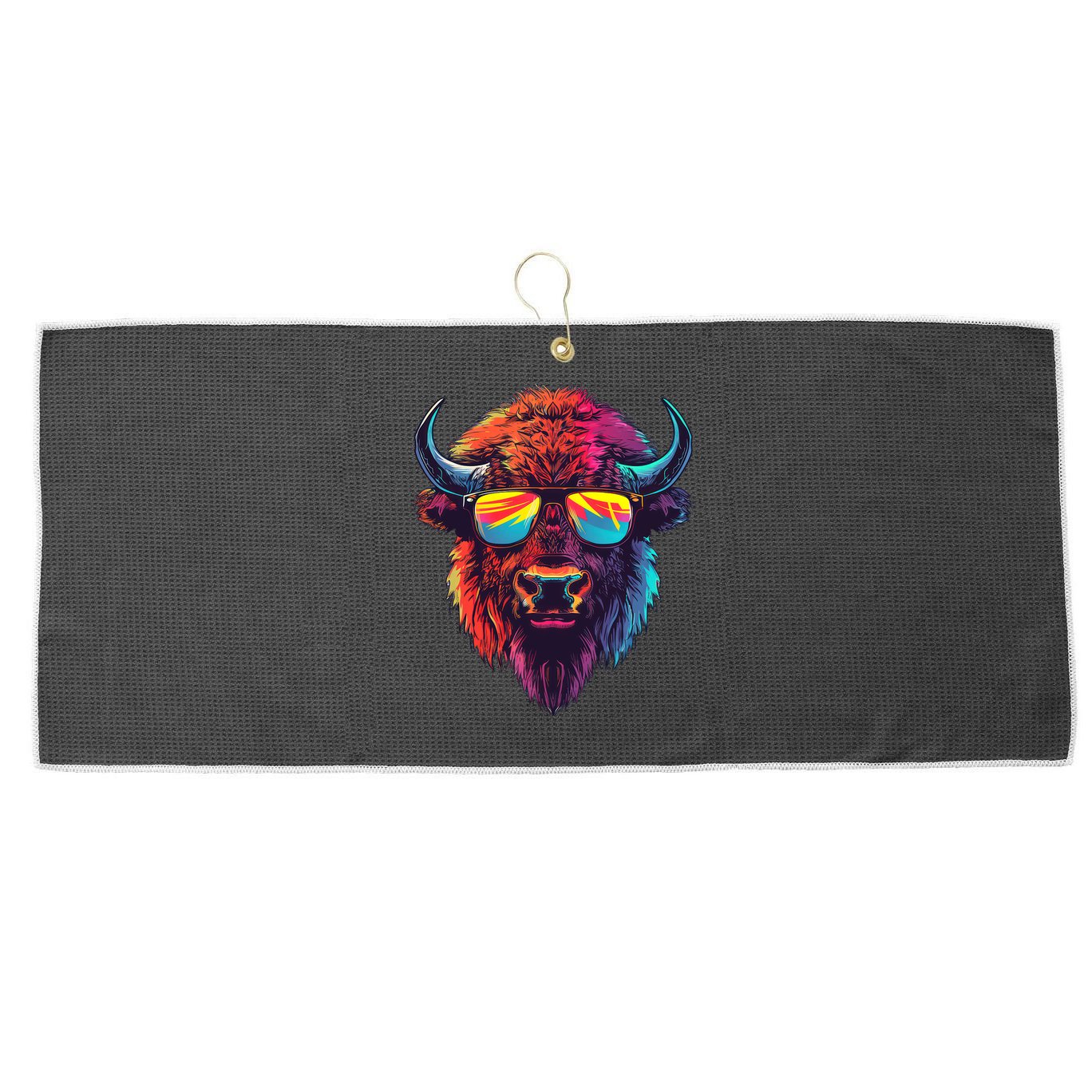 Bison Sunglasses Large Microfiber Waffle Golf Towel