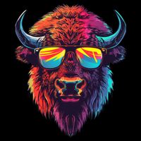 Bison Sunglasses Wool Snapback Cap