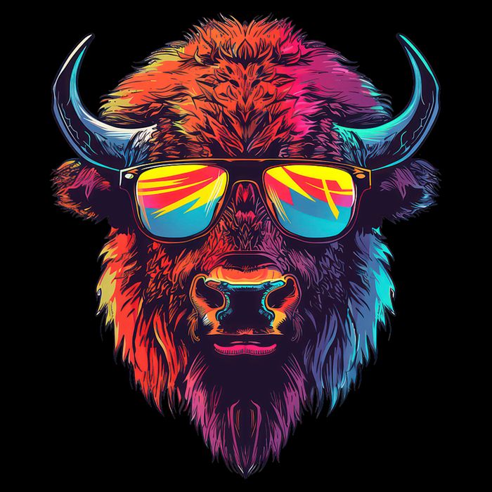 Bison Sunglasses Wool Snapback Cap