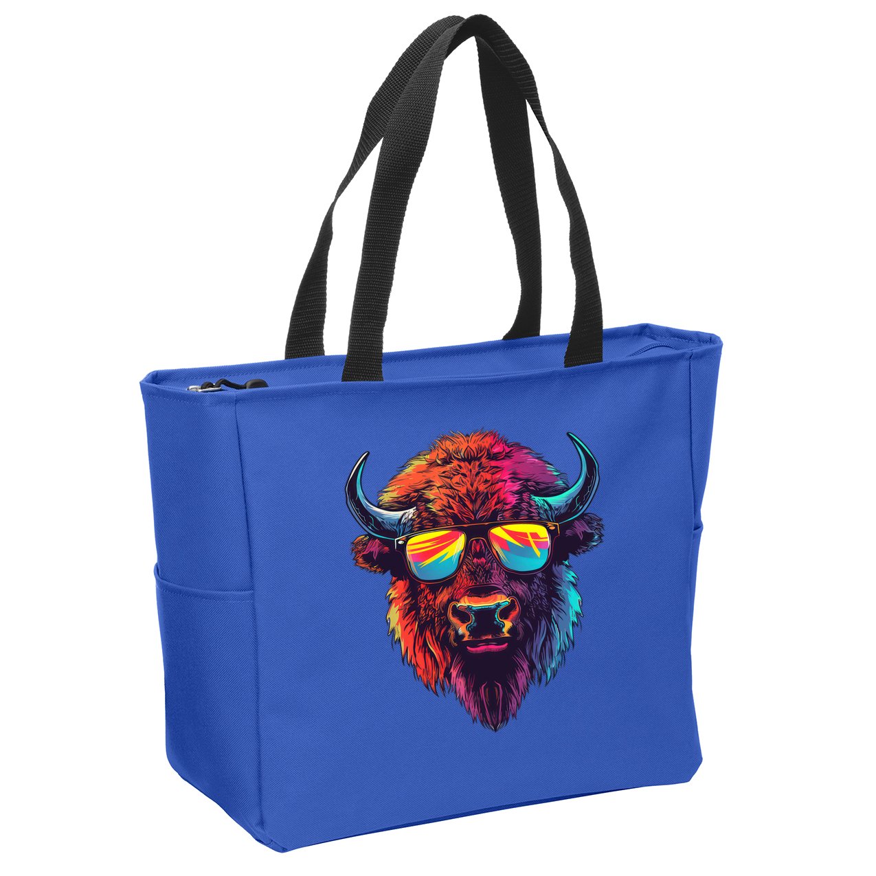 Bison Sunglasses Zip Tote Bag