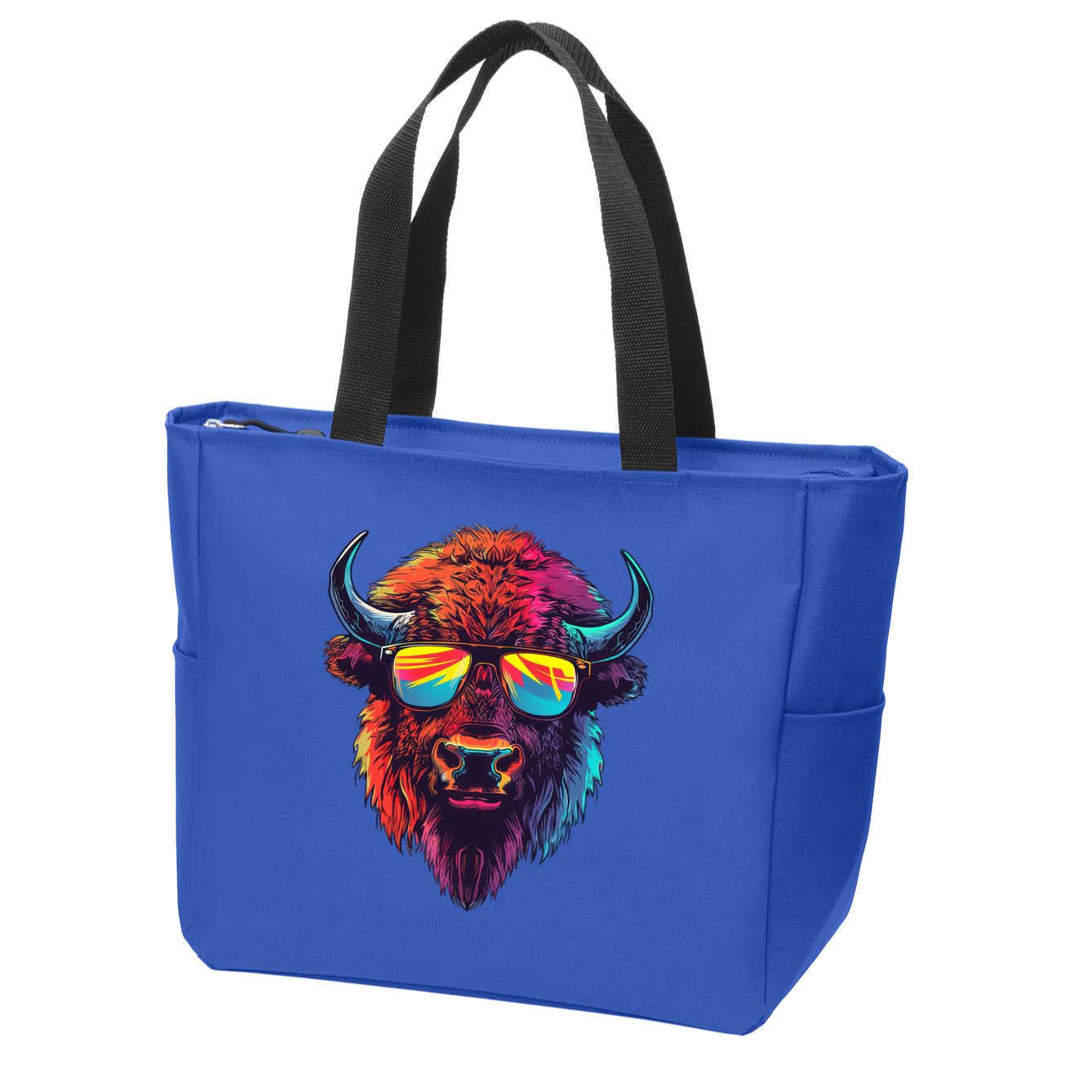 Bison Sunglasses Zip Tote Bag