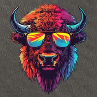 Bison Sunglasses Cotton Canvas Backpack