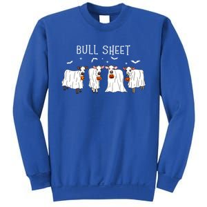 Bull Sheet Boo Ghost Cow Halloween Funny Bull Sheet Cows Funny Gift Sweatshirt