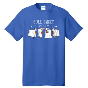 Bull Sheet Boo Ghost Cow Halloween Funny Bull Sheet Cows Funny Gift Tall T-Shirt