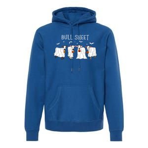 Bull Sheet Boo Ghost Cow Halloween Funny Bull Sheet Cows Funny Gift Premium Hoodie