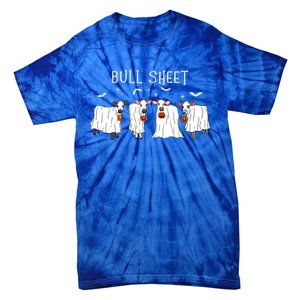 Bull Sheet Boo Ghost Cow Halloween Funny Bull Sheet Cows Funny Gift Tie-Dye T-Shirt