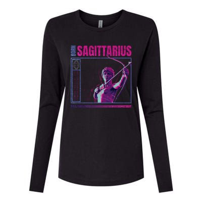 Born Sagittarius Womens Cotton Relaxed Long Sleeve T-Shirt