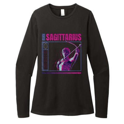 Born Sagittarius Womens CVC Long Sleeve Shirt