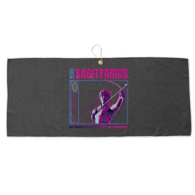 Born Sagittarius Large Microfiber Waffle Golf Towel