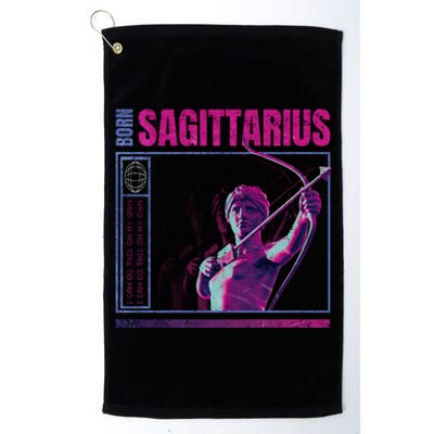 Born Sagittarius Platinum Collection Golf Towel