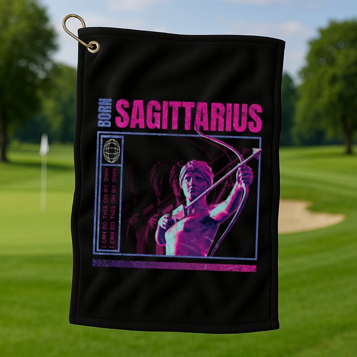 Born Sagittarius Golf Towel