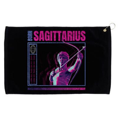 Born Sagittarius Grommeted Golf Towel