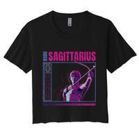 Born Sagittarius Women's Crop Top Tee