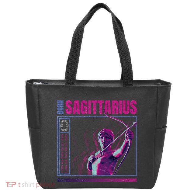 Born Sagittarius Zip Tote Bag