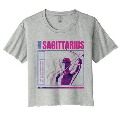 Born Sagittarius Women's Crop Top Tee