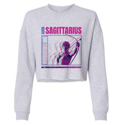 Born Sagittarius Cropped Pullover Crew