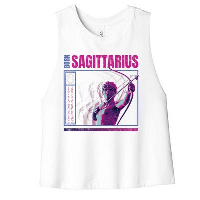 Born Sagittarius Women's Racerback Cropped Tank