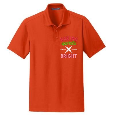 Baking Spirits Bright Funny Gift Funny Bakers Christmas Gift Dry Zone Grid Polo