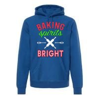 Baking Spirits Bright Funny Gift Funny Bakers Christmas Gift Premium Hoodie