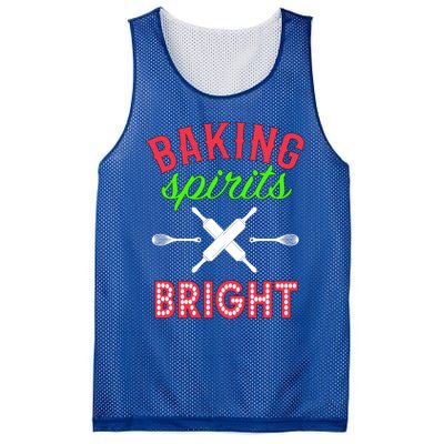 Baking Spirits Bright Funny Gift Funny Bakers Christmas Gift Mesh Reversible Basketball Jersey Tank