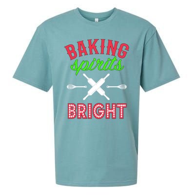 Baking Spirits Bright Funny Gift Funny Bakers Christmas Gift Sueded Cloud Jersey T-Shirt