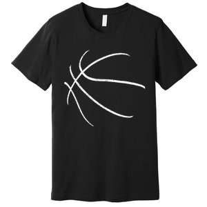 Basketball Silhouette Bball Player Coach Sports Baller Gift Premium T-Shirt