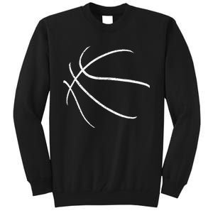 Basketball Silhouette Bball Player Coach Sports Baller Gift Tall Sweatshirt