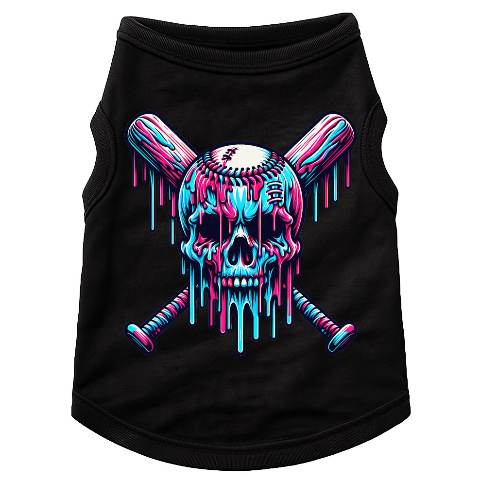 Baseball Skull  Baseball  Baseball Ice Cream  Gift Doggie Tank