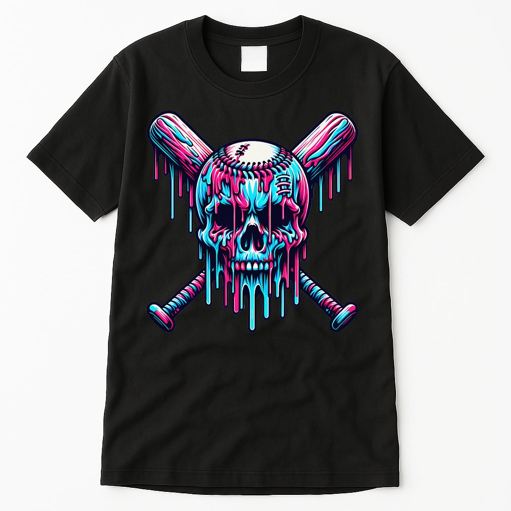 Baseball Skull  Baseball  Baseball Ice Cream  Gift Tall T-Shirt