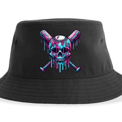 Baseball Skull  Baseball  Baseball Ice Cream  Gift Sustainable Bucket Hat