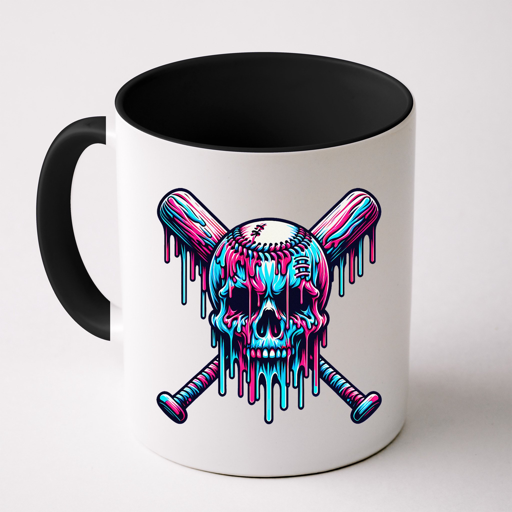 Baseball Skull  Baseball  Baseball Ice Cream  Gift Mug