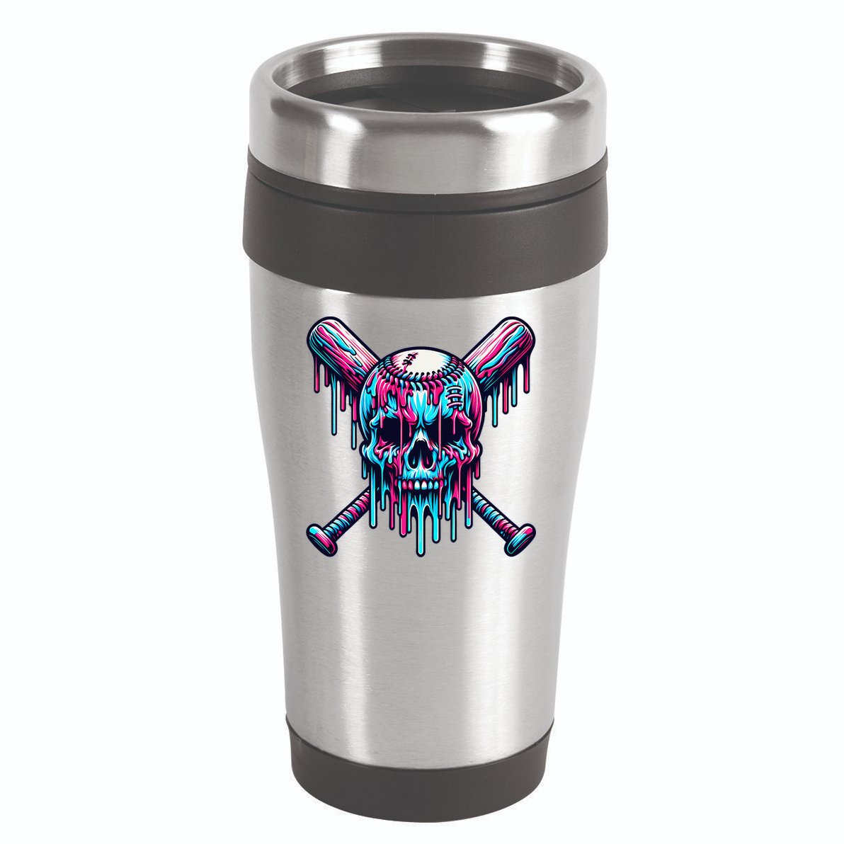 Baseball Skull  Baseball  Baseball Ice Cream  Gift 16oz Travel Tumbler