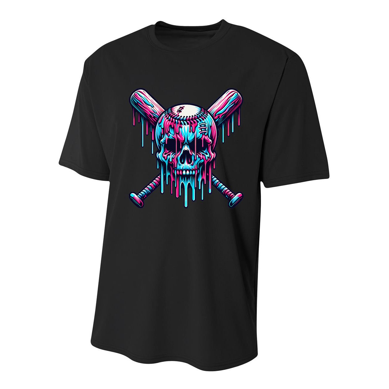 Baseball Skull  Baseball  Baseball Ice Cream  Gift Youth Performance Sprint T-Shirt