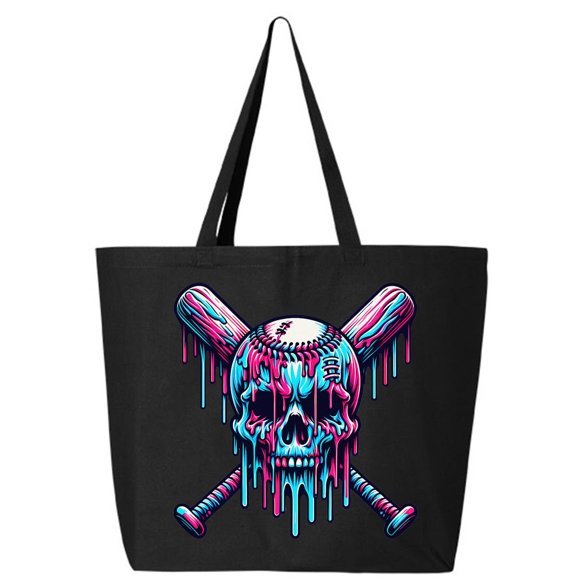 Baseball Skull  Baseball  Baseball Ice Cream  Gift 25L Jumbo Tote