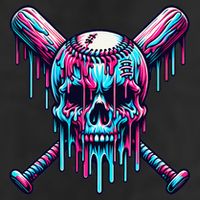 Baseball Skull  Baseball  Baseball Ice Cream  Gift Hat