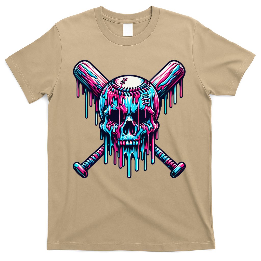 Baseball Skull  Baseball  Baseball Ice Cream  Gift T-Shirt