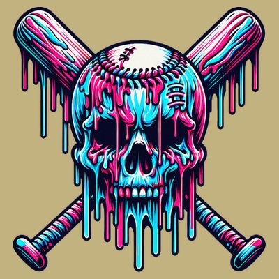 Baseball Skull  Baseball  Baseball Ice Cream  Gift T-Shirt