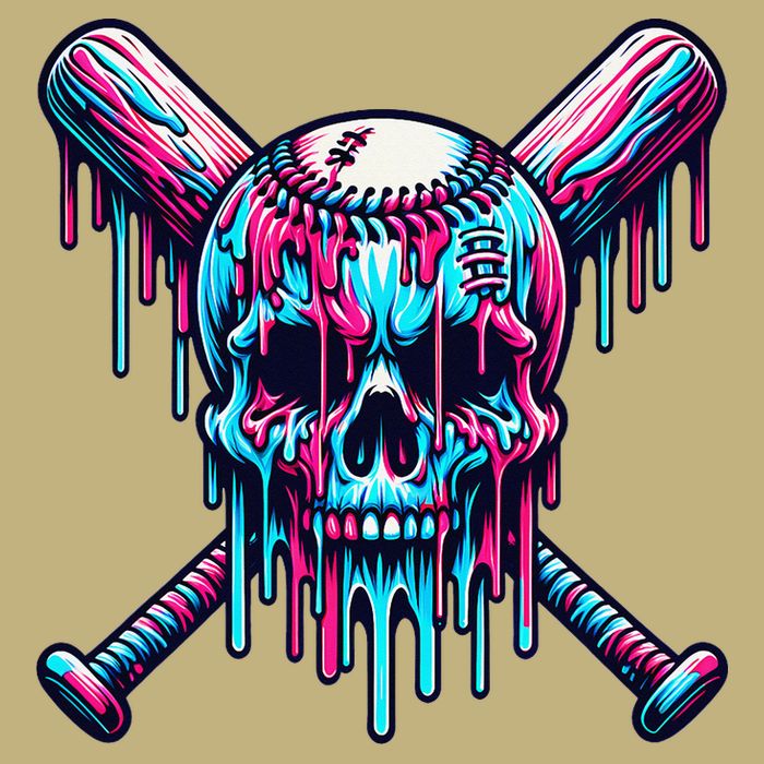 Baseball Skull  Baseball  Baseball Ice Cream  Gift Button