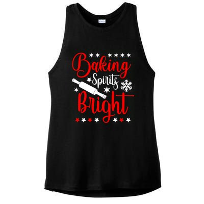 Baking Spirits Brighfunny Gift For Funny Baker Christmas Gift Ladies PosiCharge Tri-Blend Wicking Tank