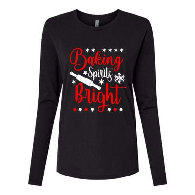 Baking Spirits Brighfunny Gift For Funny Baker Christmas Gift Womens Cotton Relaxed Long Sleeve T-Shirt