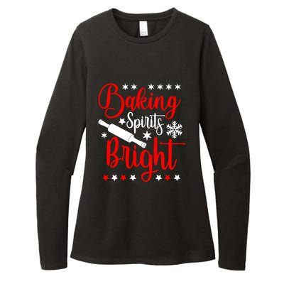 Baking Spirits Brighfunny Gift For Funny Baker Christmas Gift Womens CVC Long Sleeve Shirt