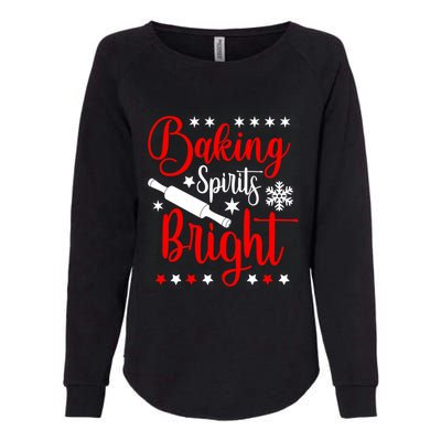 Baking Spirits Brighfunny Gift For Funny Baker Christmas Gift Womens California Wash Sweatshirt