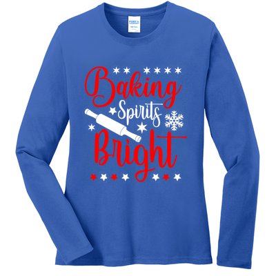 Baking Spirits Brighfunny Gift For Funny Baker Christmas Gift Ladies Long Sleeve Shirt